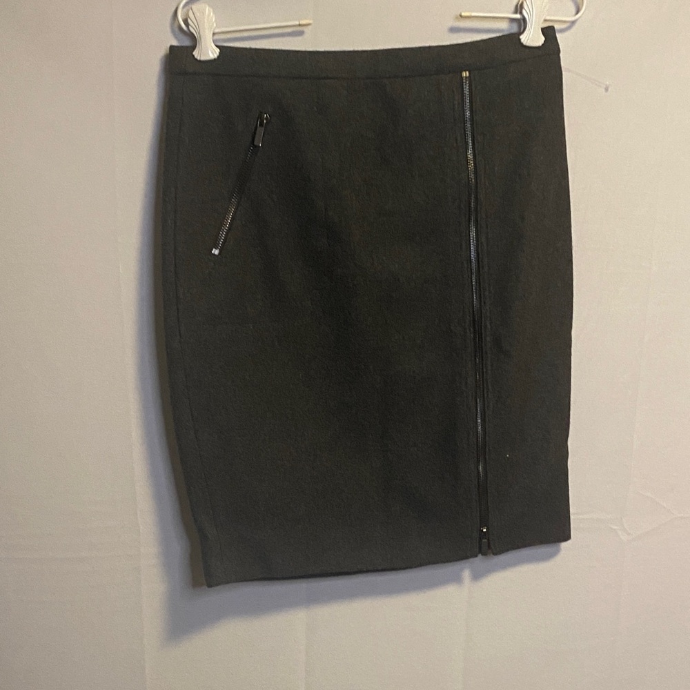 J. Crew Dark Gray Pencil Skirt with Side Zipper